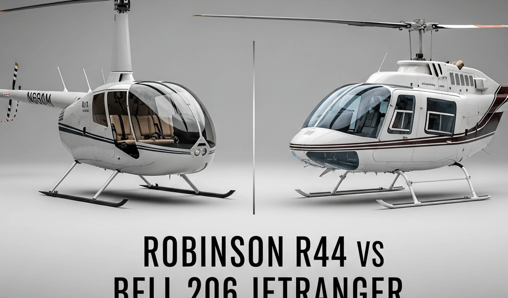 Professional photograph related to: Robinson R44 vs Bell 206 JetRanger — Piston vs Turbine Showdown.