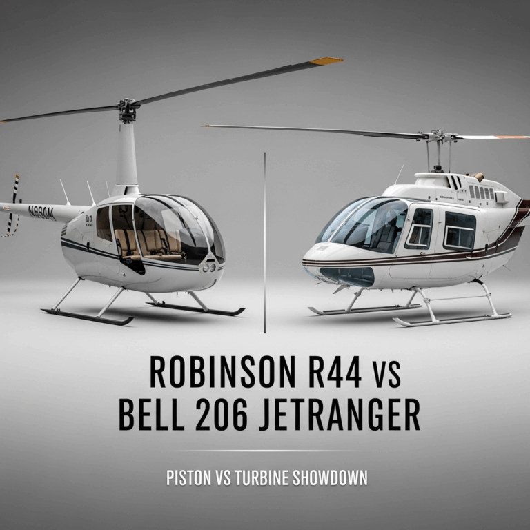 Professional photograph related to: Robinson R44 vs Bell 206 JetRanger — Piston vs Turbine Showdown.