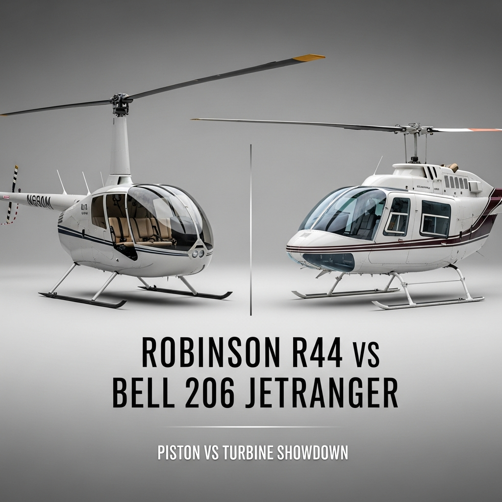 Robinson R44 vs Bell 206 JetRanger — Piston vs Turbine Showdown